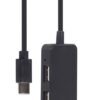 Gembird 4-portos USB2.0 Type-C HUB Black