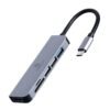 Gembird A-CM-COMBO6-02 USB Type-C 6-in-1 Multi-Port Adapter Space Grey