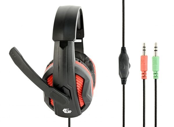 gembird-gembird-gaming-microphone-amp-stereo-headphones-with-volume-control-black-red_1 Gembird GHS-03 Gaming Headset Matte Black/Red