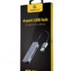 Gembird UHB-U3P1U2P3-01 4-port 1xUSB3.1 + 3xUSB2.0 Aluminium