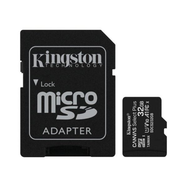 kingston-32gb-microsdhc-canvas-select-plus-100r-a1-c10-card-adapterrel_1 Kingston 32GB microSDHC Canvas Select Plus Class 10 100R A1 C10 Card + adapterrel