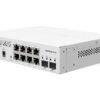Mikrotik CSS610-8G-2S+IN Eight 1G Ethernet ports and two SFP+ ports for 10G fiber connectivity
