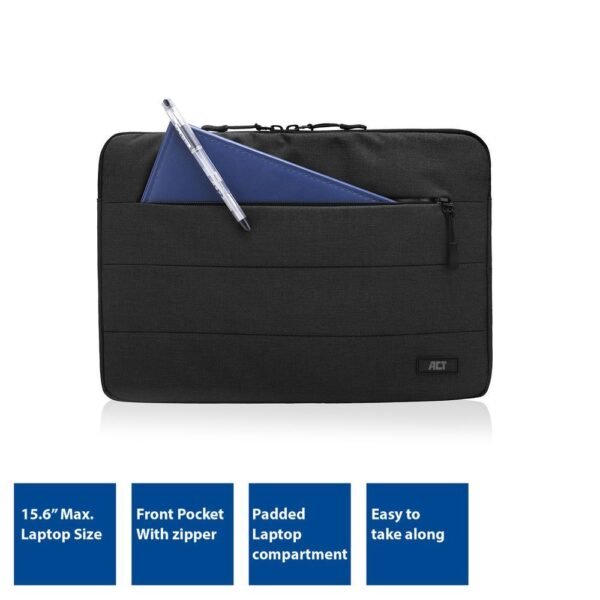 act-ac8520-city-laptop-sleeve-15-6-black_2 ACT AC8520 City Laptop Sleeve 15,6" Black