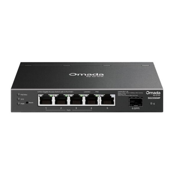 tp-link-sg2206mp-omada-access-6-port-gigabit-switch-with-4-port-poe-_1 TP-Link SG2206MP Omada Access 6-Port Gigabit Switch with 4-Port PoE+