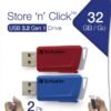 verbatim-32gb-store-n-click-usb-3.2-blue-red-2pack-_1 Verbatim 32GB Store n Click USB 3.2 Blue/Red (2pack)