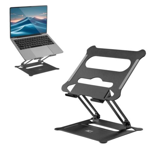 act-foldable-laptop-stand-aluminium-with-stepless-height-adjustment_1 ACT AC8140 Összecsukható alumínium laptop állvány fokozatmentes magasságállítással